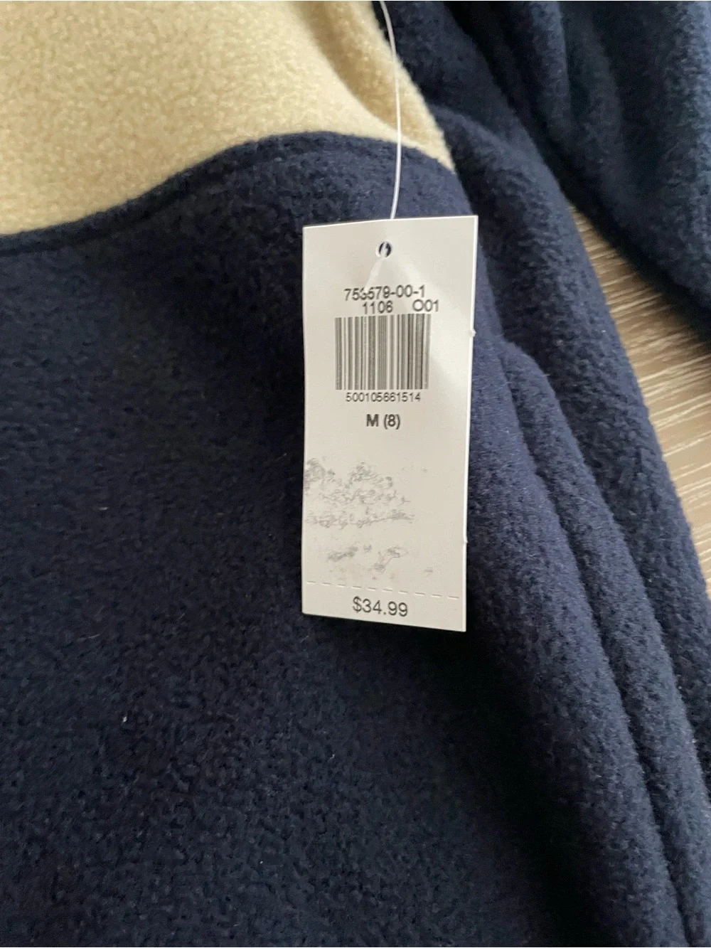 Old Navy Boys Navy Quarter-Zip Fleece Pullover